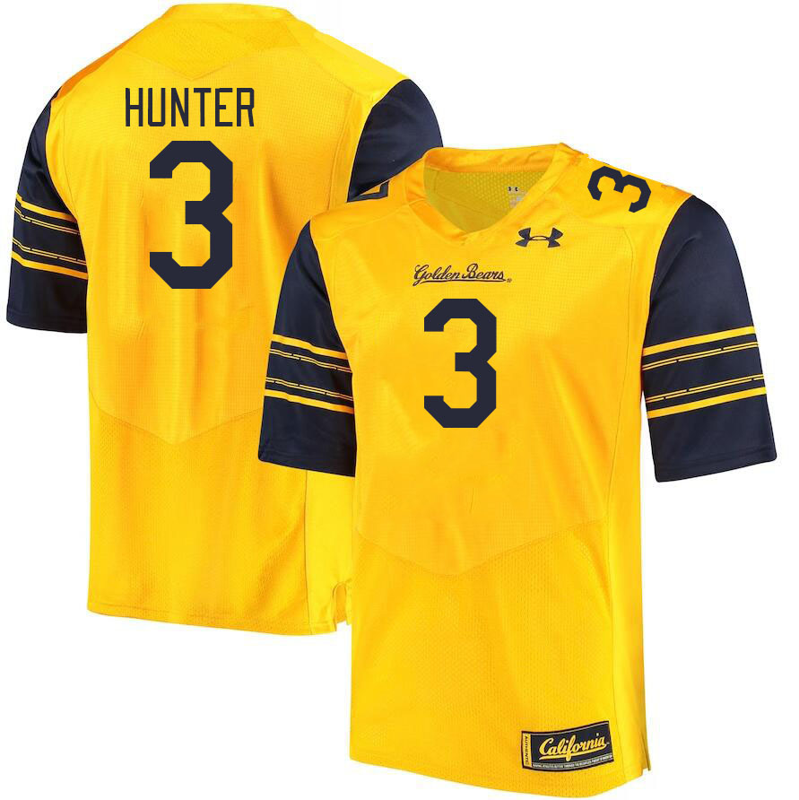 Men #3 Jeremiah Hunter California Golden Bears College Football Jerseys Stitched Sale-Gold - Click Image to Close
